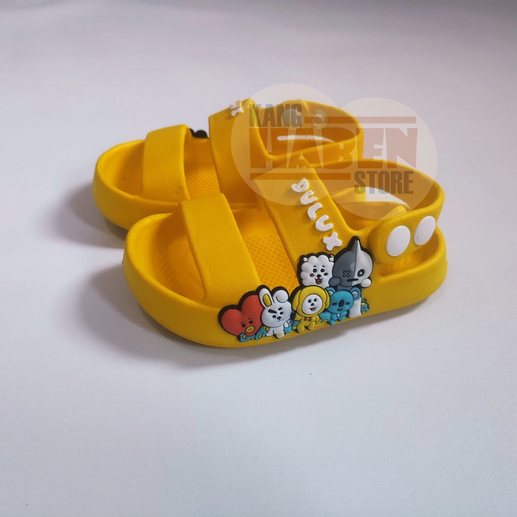 Habenkids Sandal Anak Karakter BT21 Ringan dan Lucu Sendal Bayi Cewek 391E 20-25