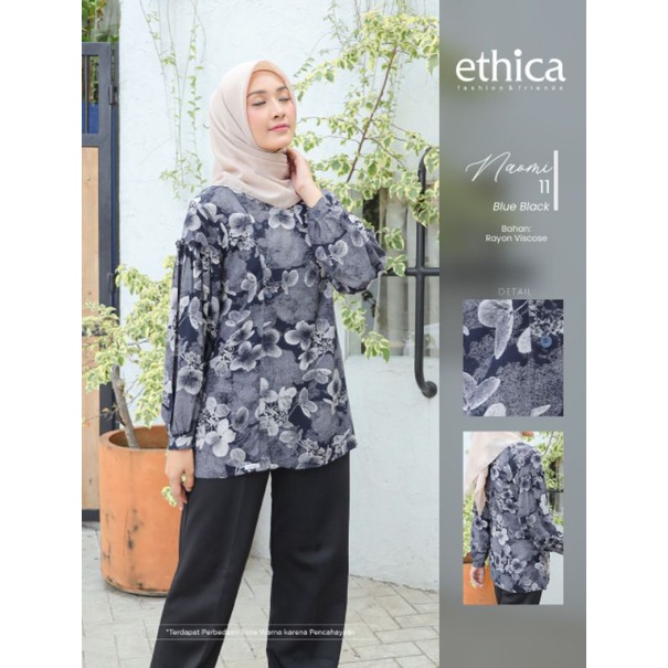 ATASAN TUNIK ETHICA NAOMI 11 BLACK DAN NAVY