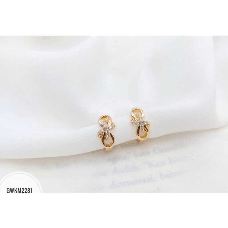Anting Lapis emas Platgold Premium Quality Anti karat Anti alergi Earring Hoops 938