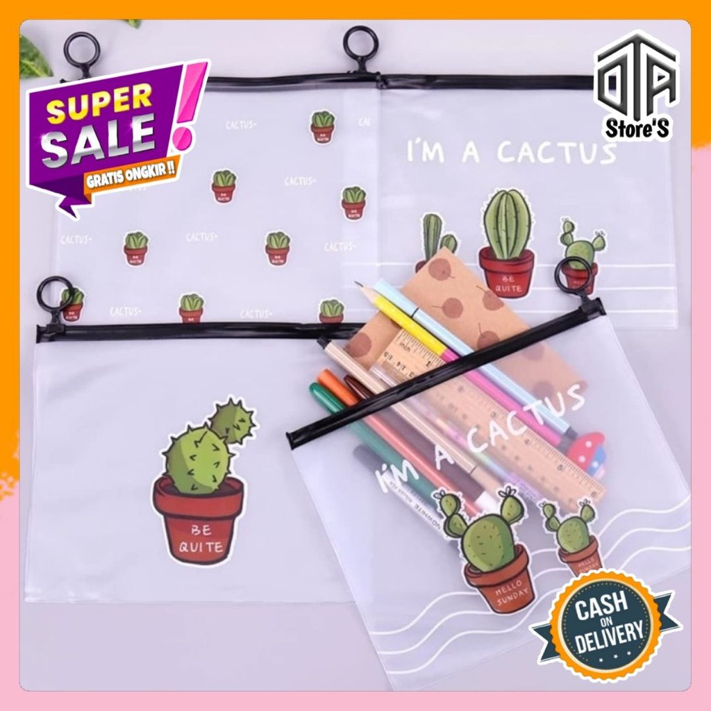 

Map File Folder Korean Castus PVC Transparant Stationery A5 File Folder Peralatan Kantor Murah