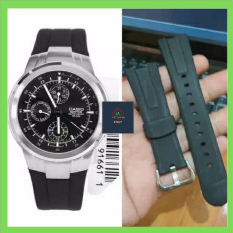 STRAP TALI JAM CASIO EDIFACE 305 EF305 EF-305 EF 305 HITAM