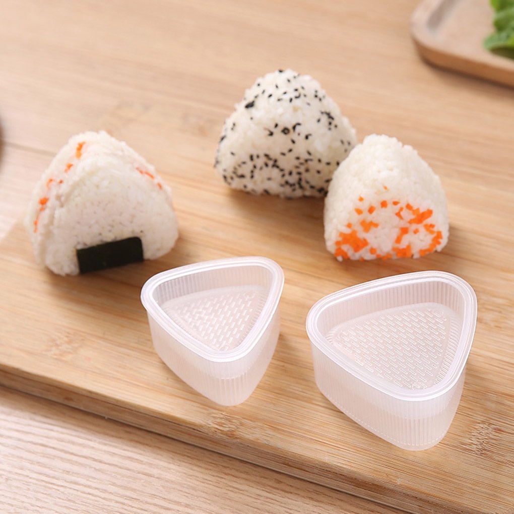 [house2020]2pcs PP Triangular Rice Ball Mold Non-stick Sushi Press Mould Handmade Rice Roll Maker