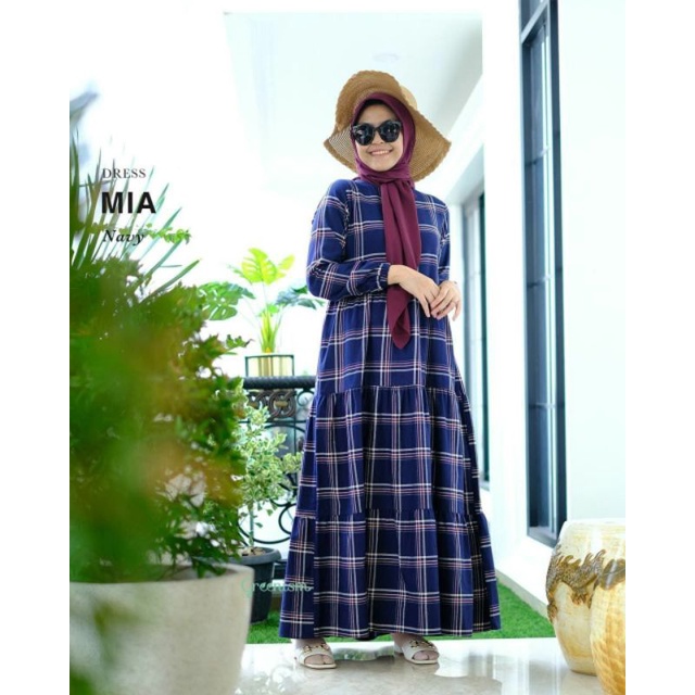 Gamis Mia by Greenism | Mia Dress Greenism | Dress Mia Kotak | Gamis flanel greenism | Dress Mia Gre