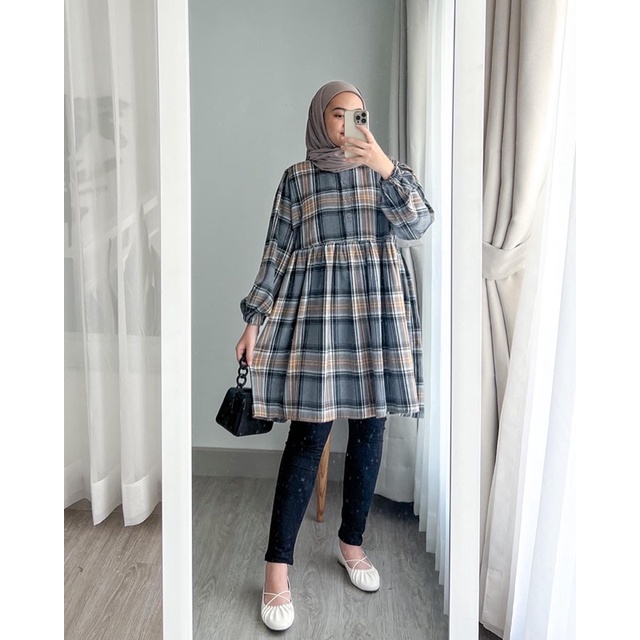 Bymeldev Babydoll Flanel Tunik