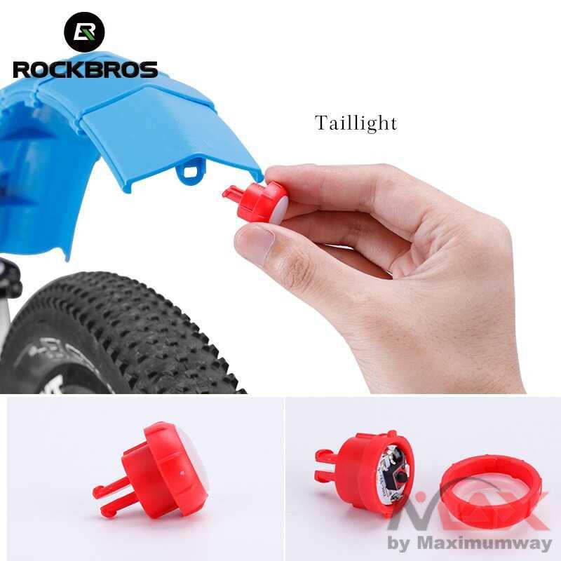 Spakbor Sepeda Rockbros Spakbor Sepeda Telescopic Fender Tail Light - DNB-1001 Warna Hitam