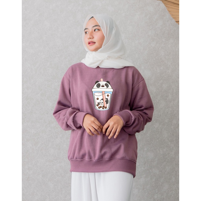 Sweater We Bare Bears Boba | Sweater Korea Style Fleece Cotton | Dhea Fashion