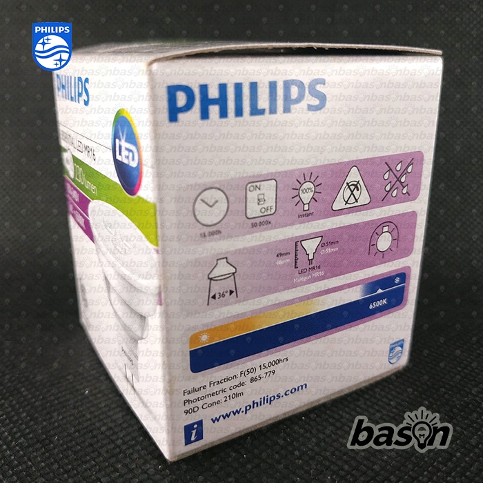 PHILIPS Essential LED MR16 3W 36D 100-240V | Halogen / Lampu Mangkok | 3000K atau 6500K