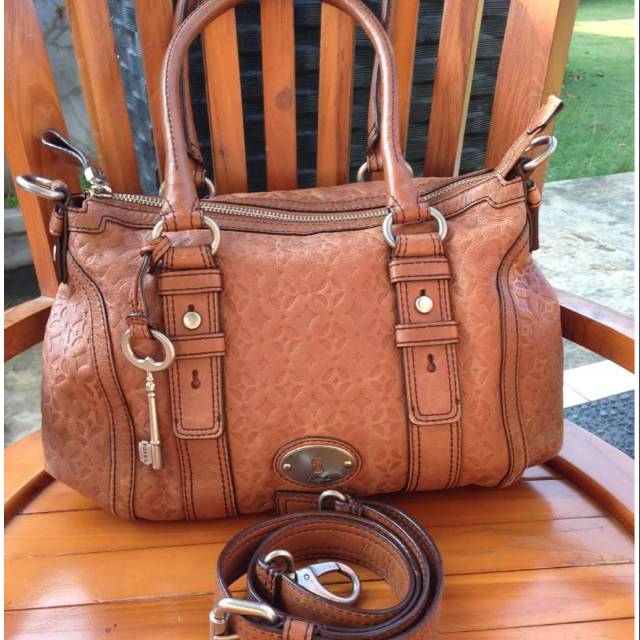 FOSSIL MADDOX SATCHEL EMBOS MEDIUM