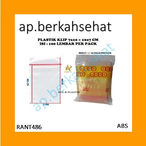 PLASTIK KLIP OBAT 7X10CM PER PAK