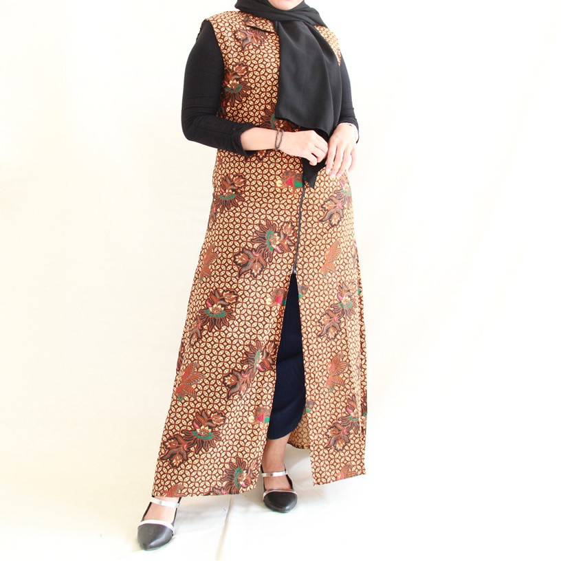 Long Outer Cardigan Batik - Batik Modern Kekinian Murah