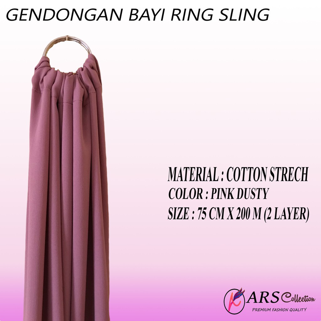 Gendongan Bayi Ring Sling Polos Elegant 2 Lapis Ring Tanpa Celah