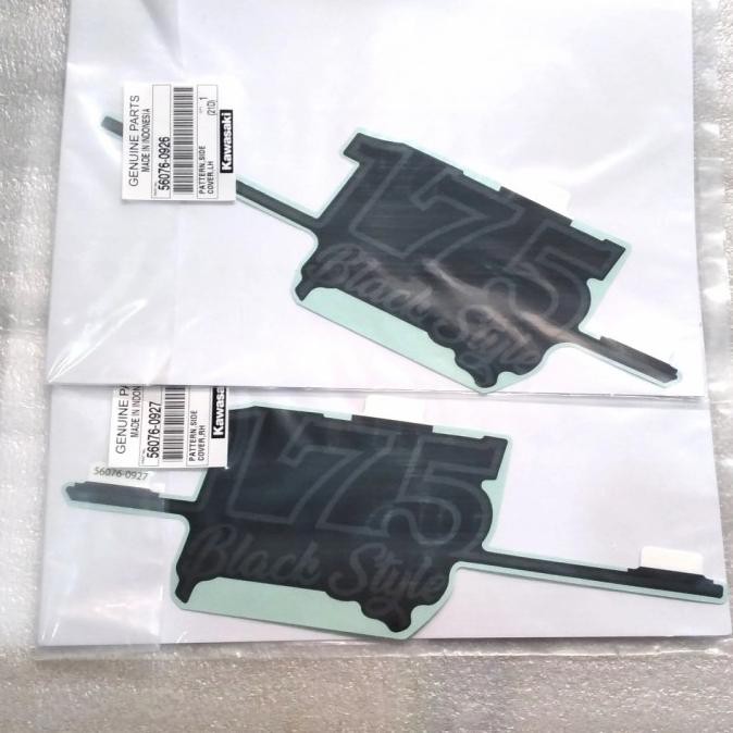 Sticker Cover Side Kawasaki W175 Black Style Original Ready Stok