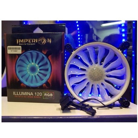 Fan casing 12cm Imperion ILLUMINA 120 RGB LED RING AUTO NEW tanpa kemasan