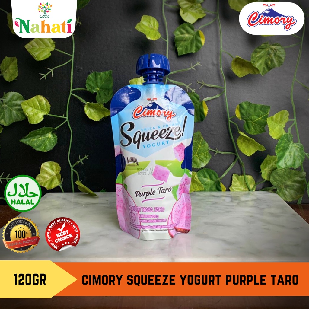 Cimory Squeeze Purple Taro Yogurt 120ml - Yogurt Rasa Taro