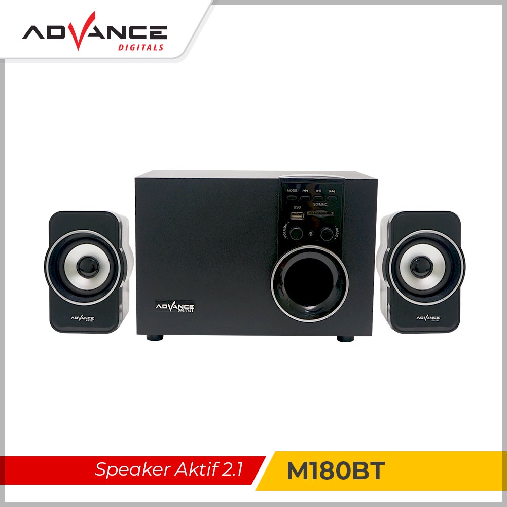 Advance Bluetooth Speaker Music Box Subwoofer Bass M180BT Garansi 1 Tahun