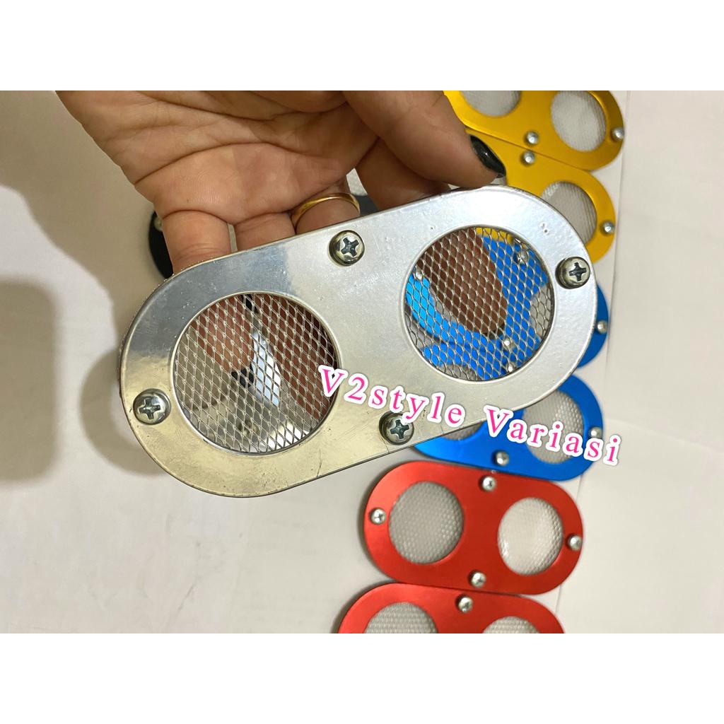 DIFFUSER AIR VENTILATOR TUTUP VENTILASI UDARA ALUMINIUM GOLD BIRU HITAM MERAH SILVER CHROME NMAX NEW OLD AEROX 155 BEAT FI ESP LEXI PCX ADV VARIO XEON XMAX NOUVO MIO M3 Z SCOOPY SOUL GT MOTOR MATIC HONDA YAMAHA BEBEK DIFUSER UDARA COVER TUTUP LUBANG HAWA