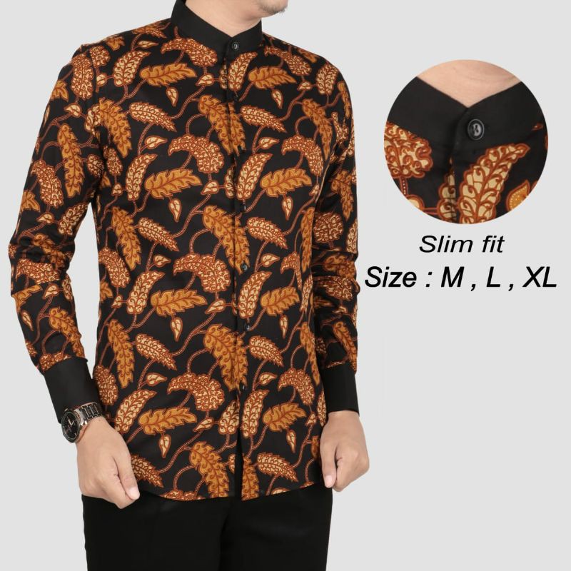 BAJU KEMEJA BATIK SLIM FIT LENGAN PANJANG COLIN DION CD 07