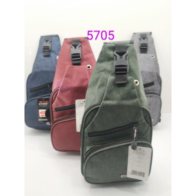 Tas Waist Bag Pria Kanvas Denim #5705