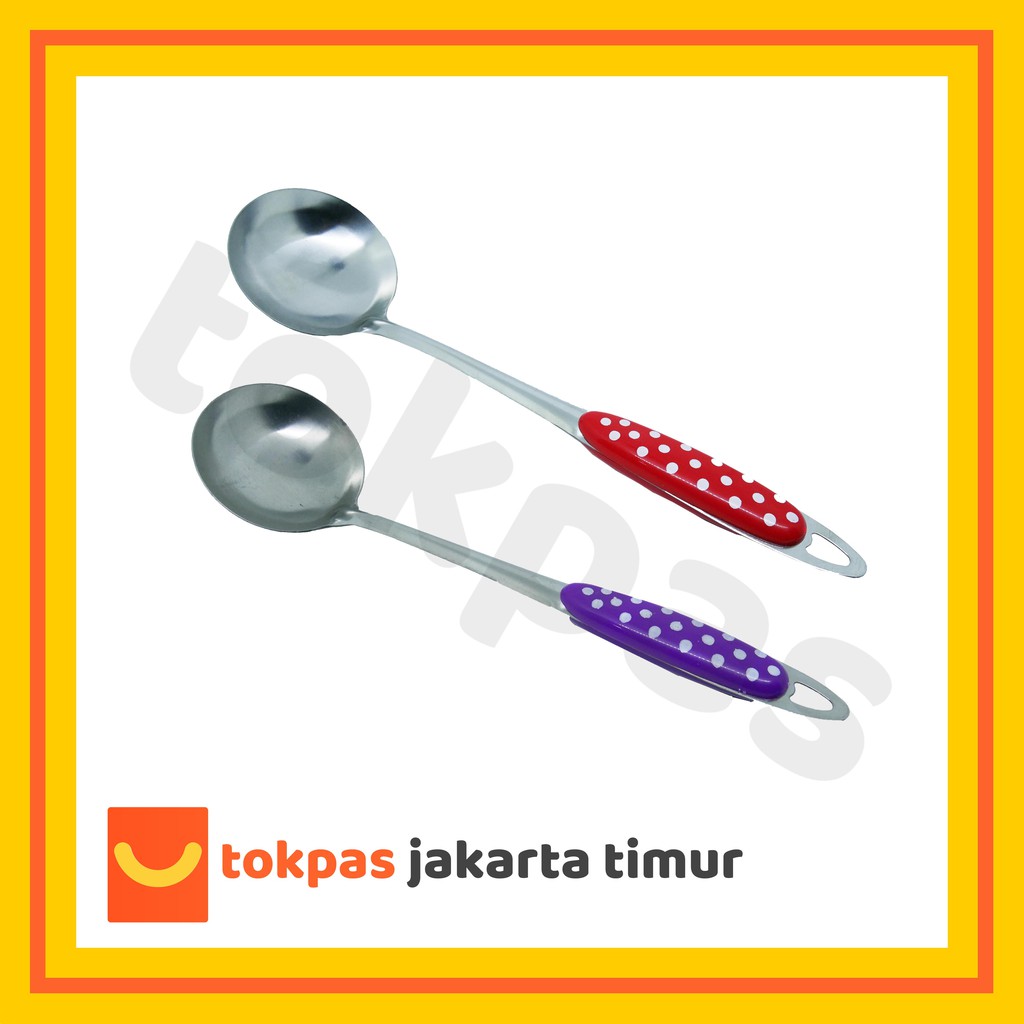 Irus Stainless Polkadot Sendok Sayur