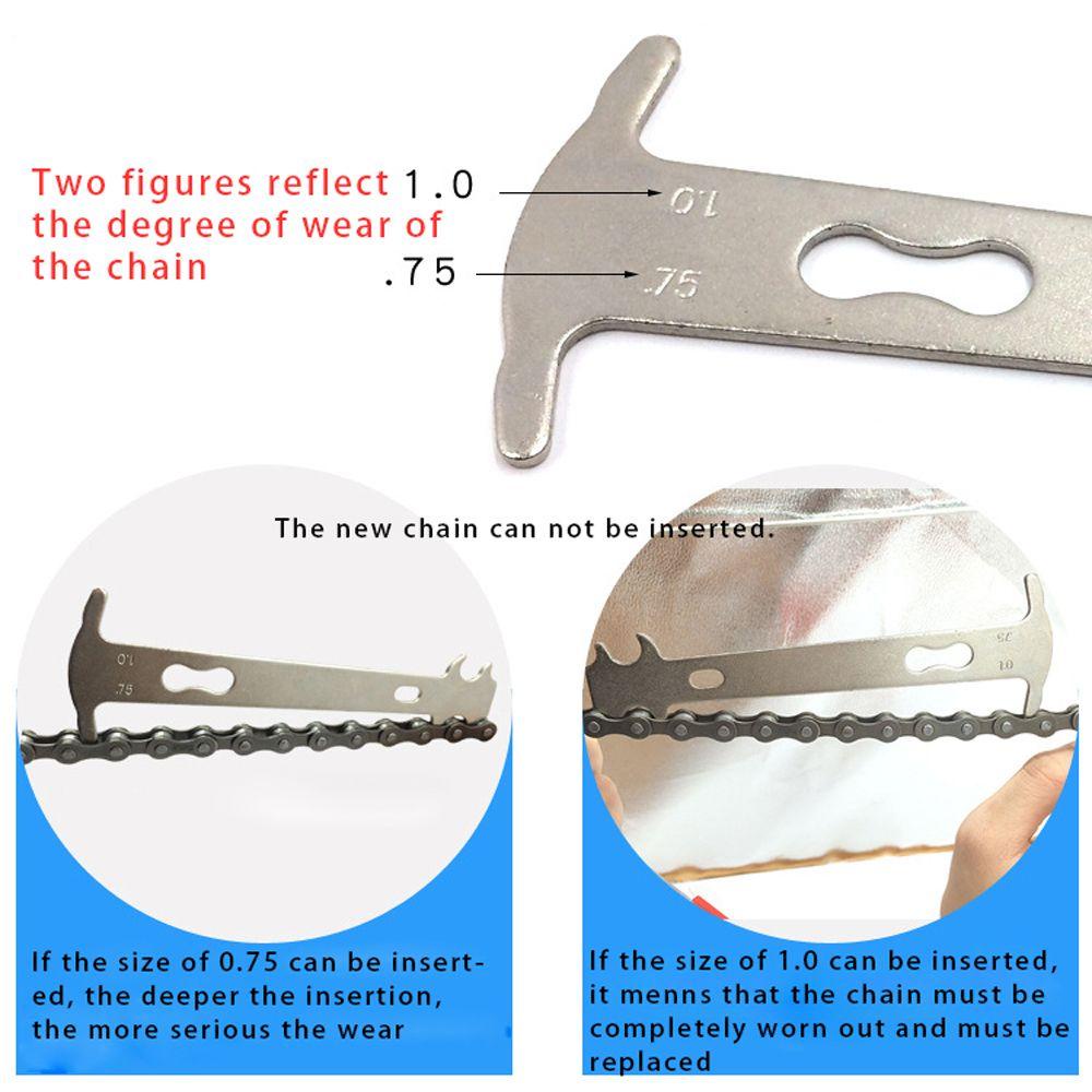 R-FLOWER Bike Chain Checker High Quality Bicycle Repair Pengukur Pemeliharaan Sepeda Check Ruler