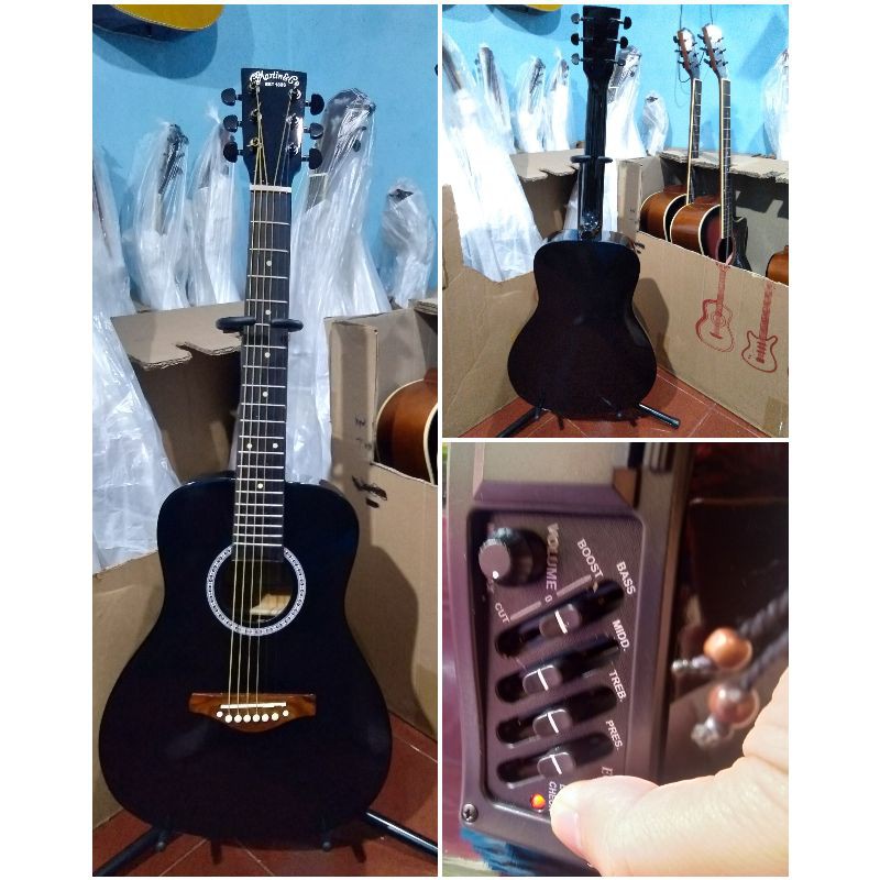 gitar 3per4 akustik elektrik Martin custom spesial Spek udah diseting enak siap pakai (lengkap tas)