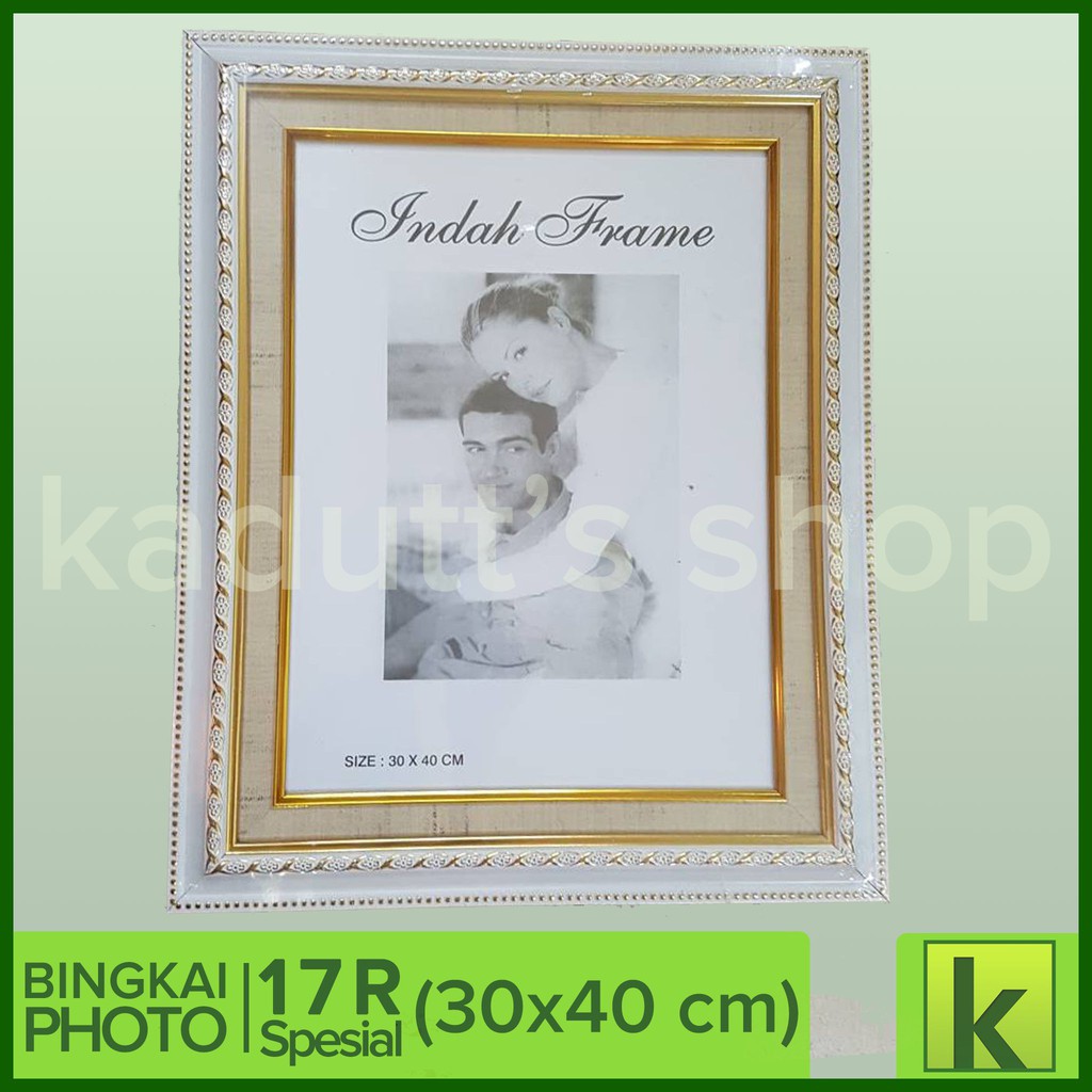 Frame Figura Bingkai Foto Wedding Prewedding Gold 17R 12R 30x40 Cm
