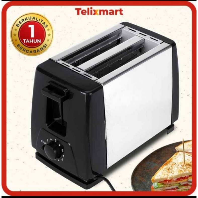 DORAHOMI Pemanggang Roti Sandwich Toaster Elektrik Low Watt Otomatis