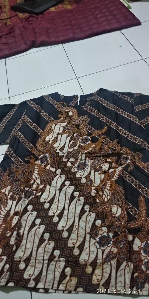 Batik Couple / Atasan Wanita Blouse & Kemeja Pria Lengan Pendek Pmc02 Termurah - By Pmsupplier