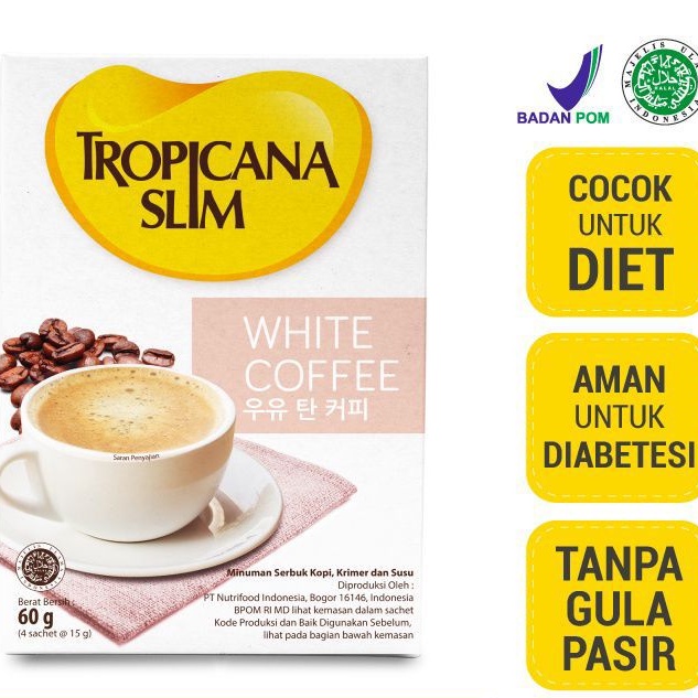

Tropicana Slim White Coffee Sachet 15g