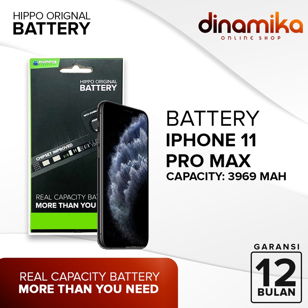 Hippo Baterai Battery Baterry 100 ORI Baterai Iphone 11 Pro Max 3969mAh Original Garansi Resmi