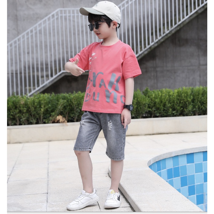 babyfit BAZIC setelan anak cowok kaus oblong dengan celana jeans premium