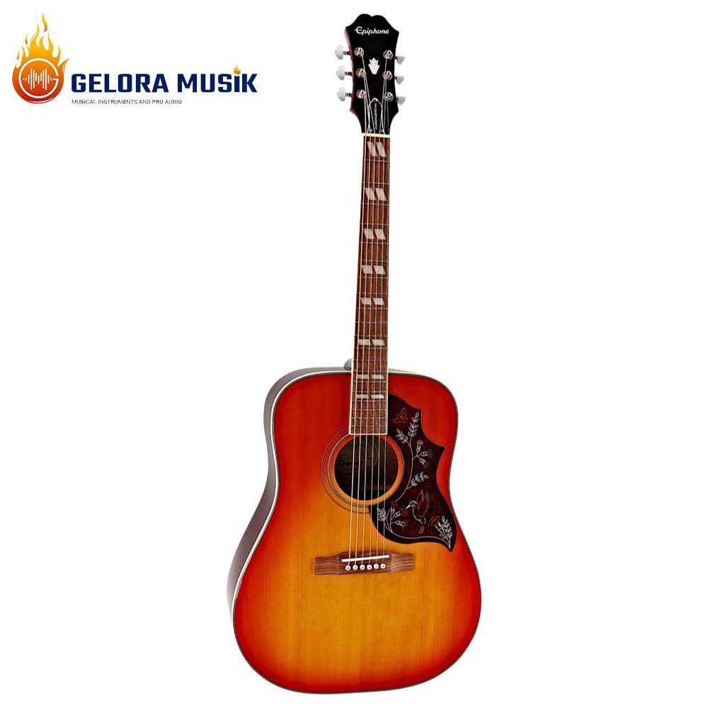 Gitar Akustik Elektrik Epiphone Hummingbird Studio Cherry Sunburst EEHBFCNH1