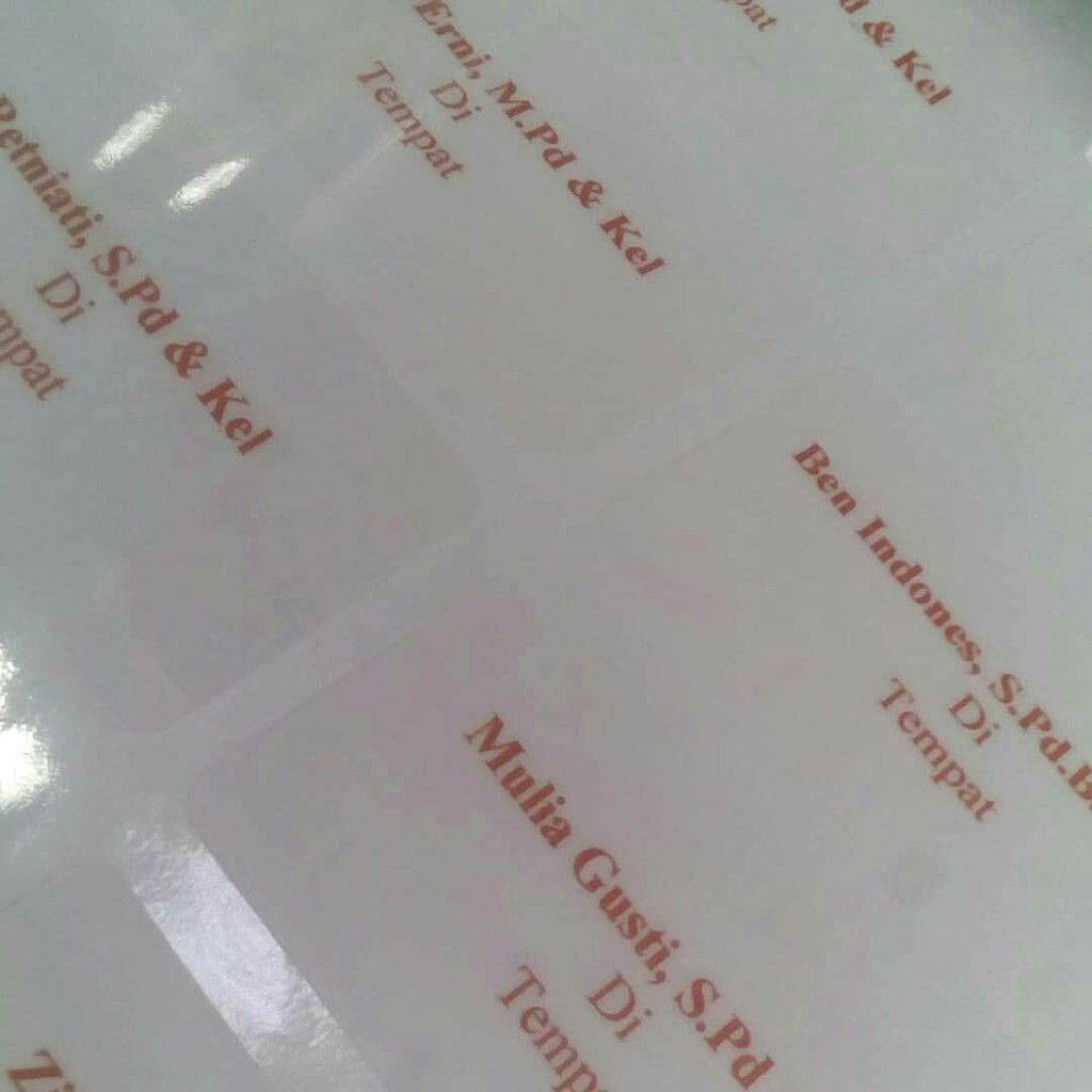 

Label Polos Transparan Premium