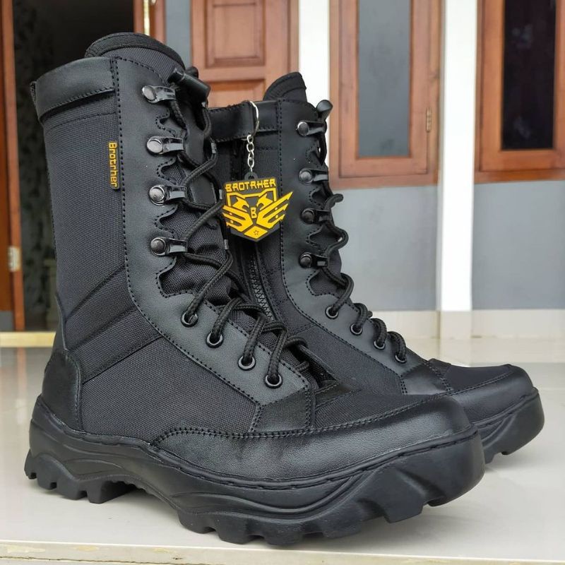 SEPATU PDL BROTRHER MODEL JATAH TNI KULIT SAPI ASLI SEPATU PDL DINAS LAPANGAN TNI POLRI SECURITY