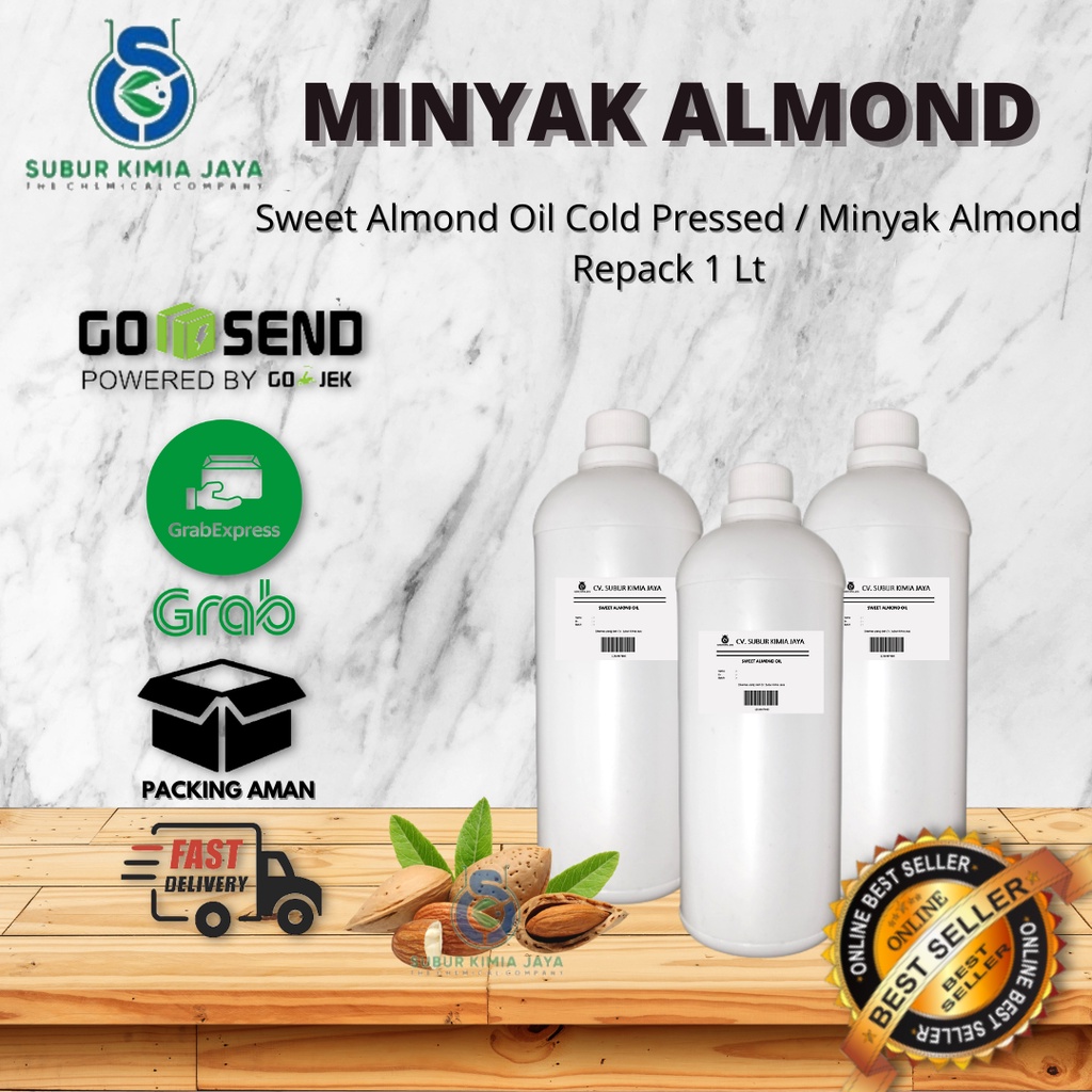 

Sweet Almond Oil Cold Pressed (Minyak Almond Murni) 1 L Premium