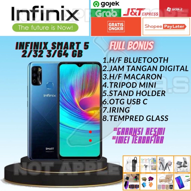 INFINIX SMART 5  RAM 2/32GB 3/64GB NEW BARU GARANSI RESMI