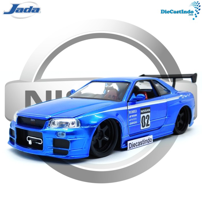 Jada - JDM tuners 2002 Nissan Skyline GT-R (R34) Biru Skala 1:24