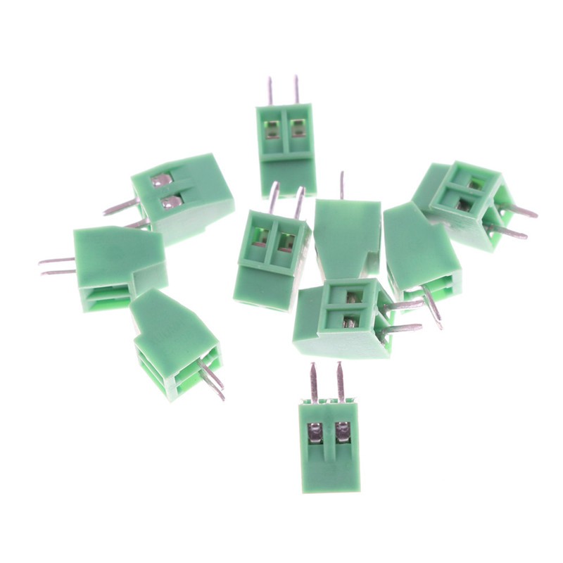 10Pcs/Set Terminal Block KF128 Desain 2 Lubang 2.54mm untuk PCB Universal