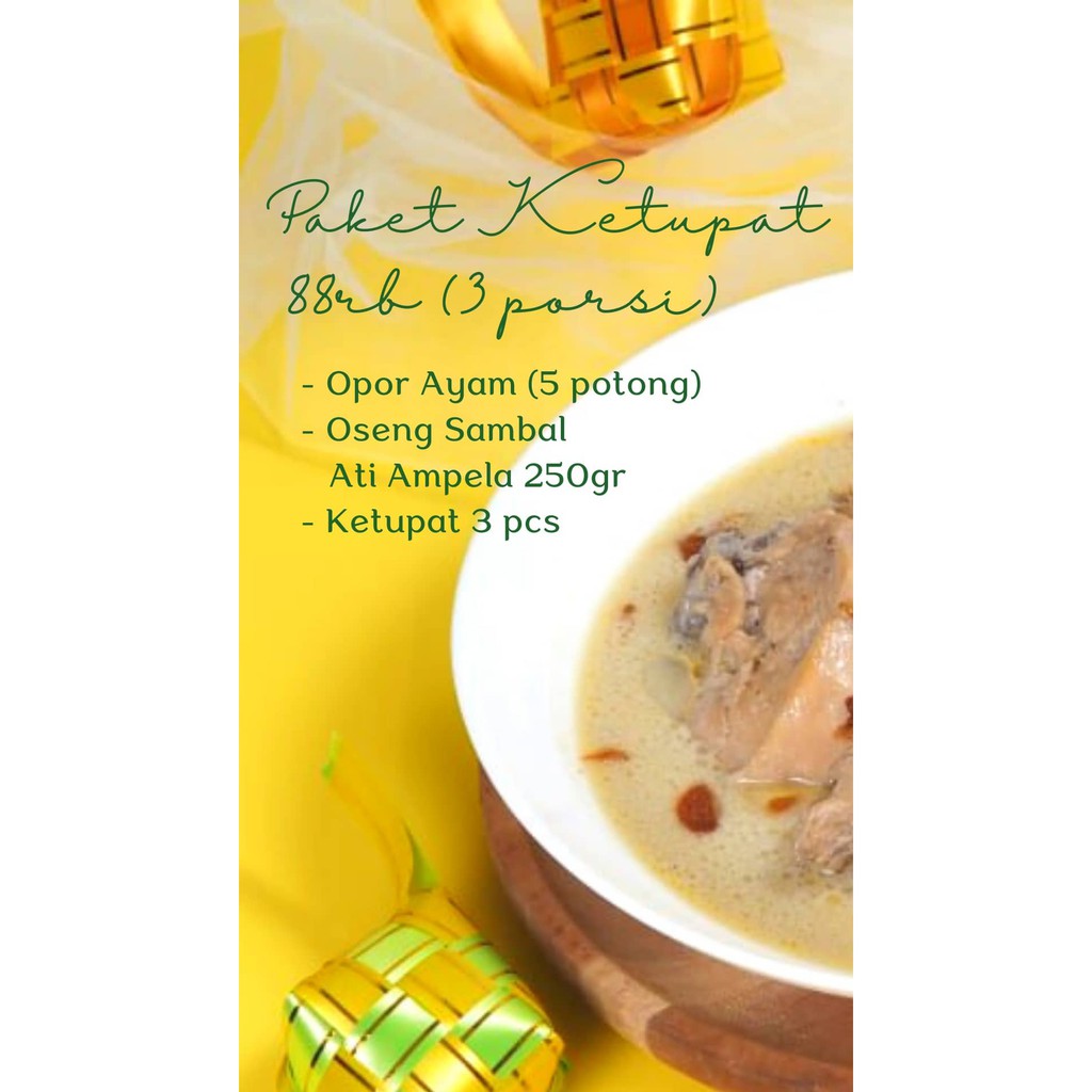 PAKET LEBARAN KETUPAT FROZEN - KETUPAT - OPOR AYAM