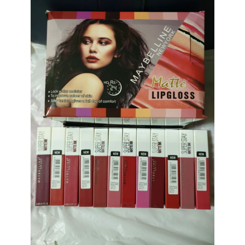 [ PER BOX ] LIPCREAM MAYBELLINE SUPER STAY MATTE INK  / LIPCREAM MYBELINE BARCODE