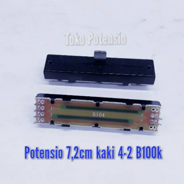 POTENSIO GESER 7,2CM KAKI 4-2 B100K