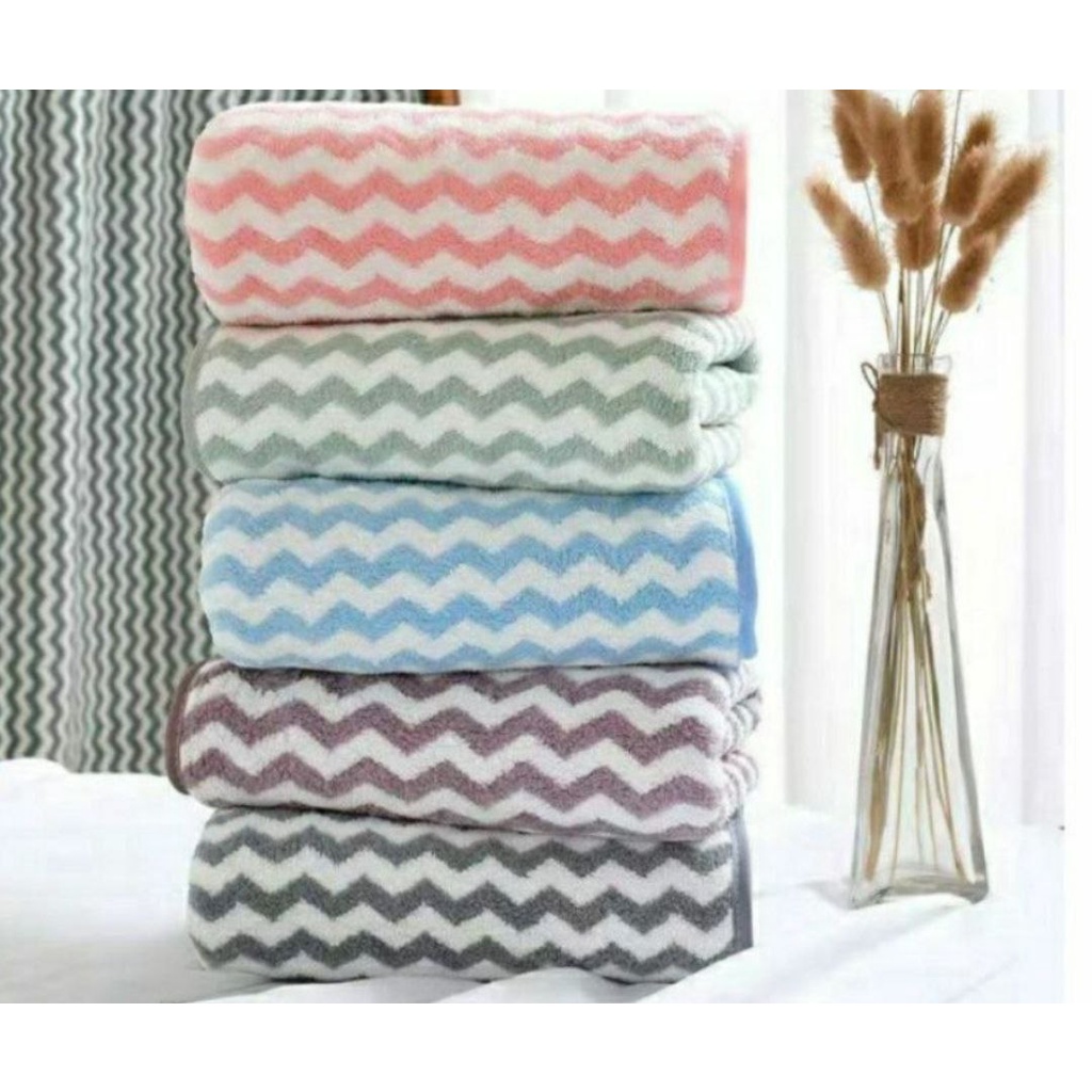 Handuk Mandi Dewasa Zigzag - Anduk Mandi Dewasa - Handuk Dewasa - Handuk Towel