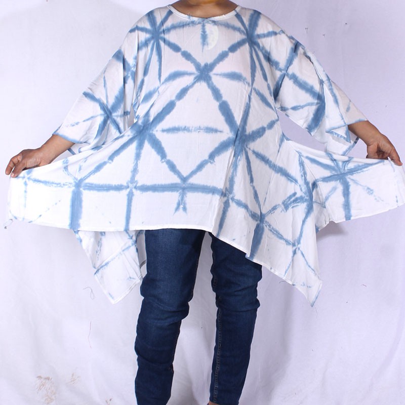 Outer Batik Shibori Cardigan dan Blus Batwing