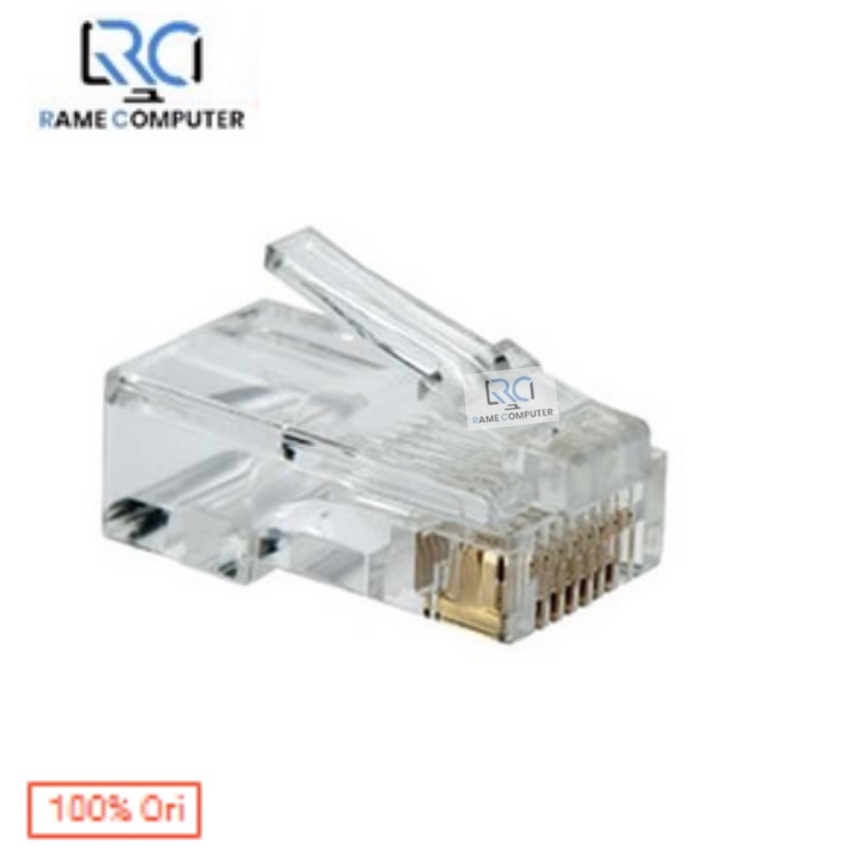 Jack konektor / conector Rj45 untuk kabel utp cat 5e