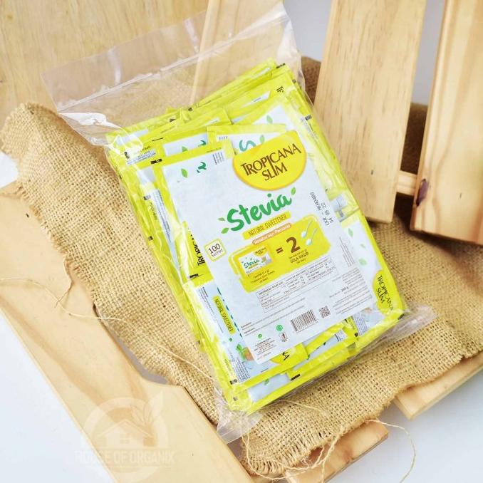 

Harap Baca Deskripsi Sebelum Order Tropicana Slim Stevia Natural Sweetener 260 Gr (100 Sachet X 2.6Gr)