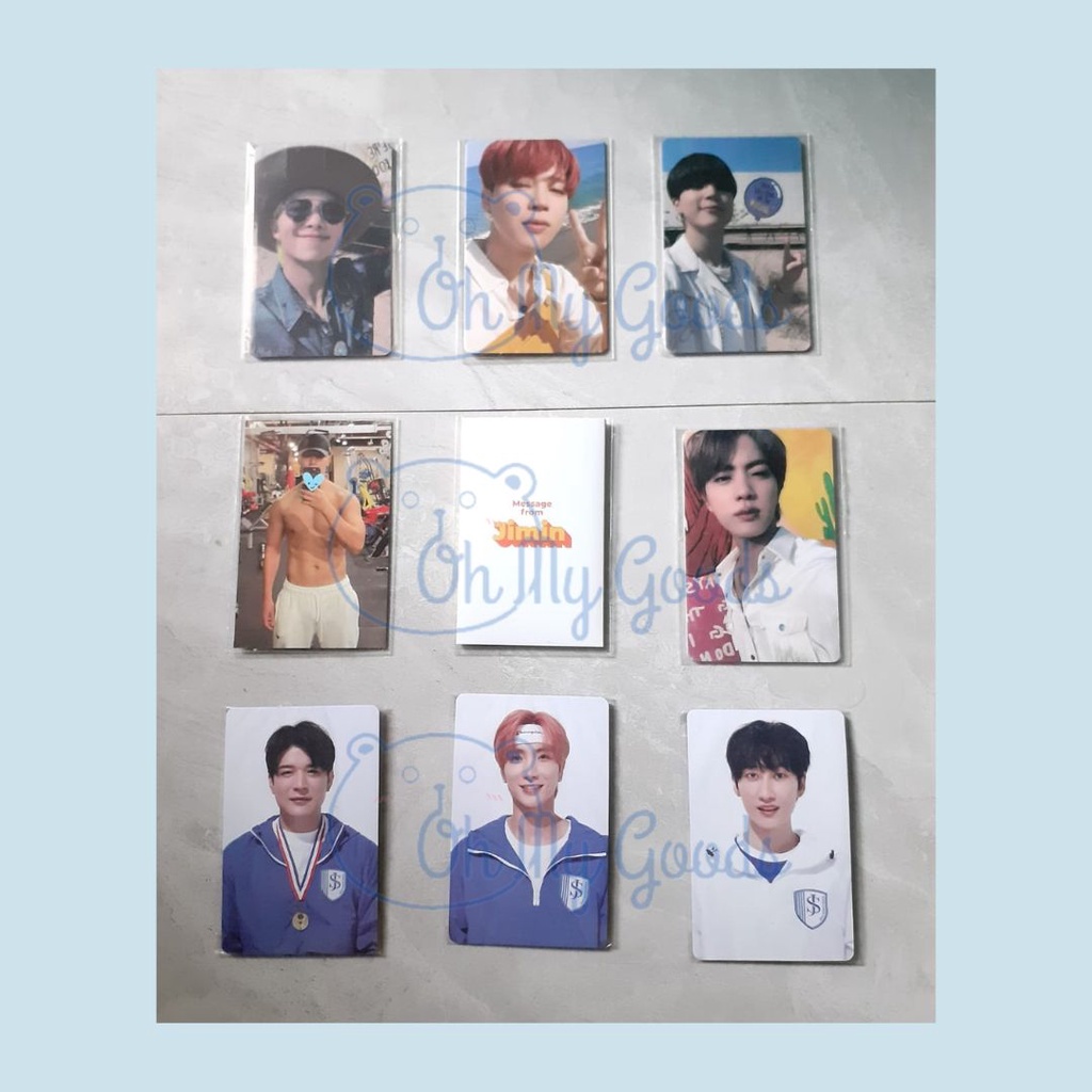 Photocard Lucky Draw Jimin, Jin, RM | PC Eunhyuk Leeteuk Shindong Season Greeting Super Junior 2021 