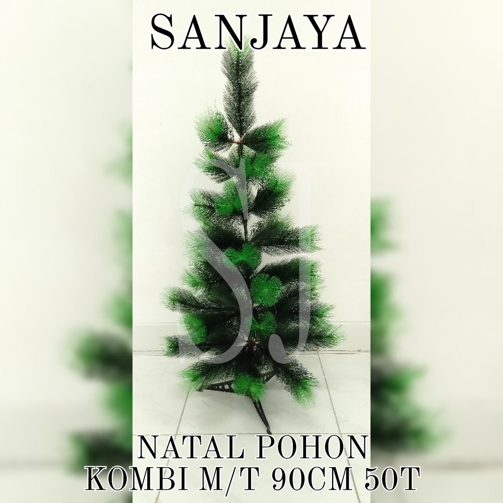 [90Cm] Pohon Natal Christmas Tree Besar / Pohon Cemara Dekorasi Hiasan Natal / Pohon Natal Warna Hijau / Natal Pohon Komb M/T 90Cm 50T Hj