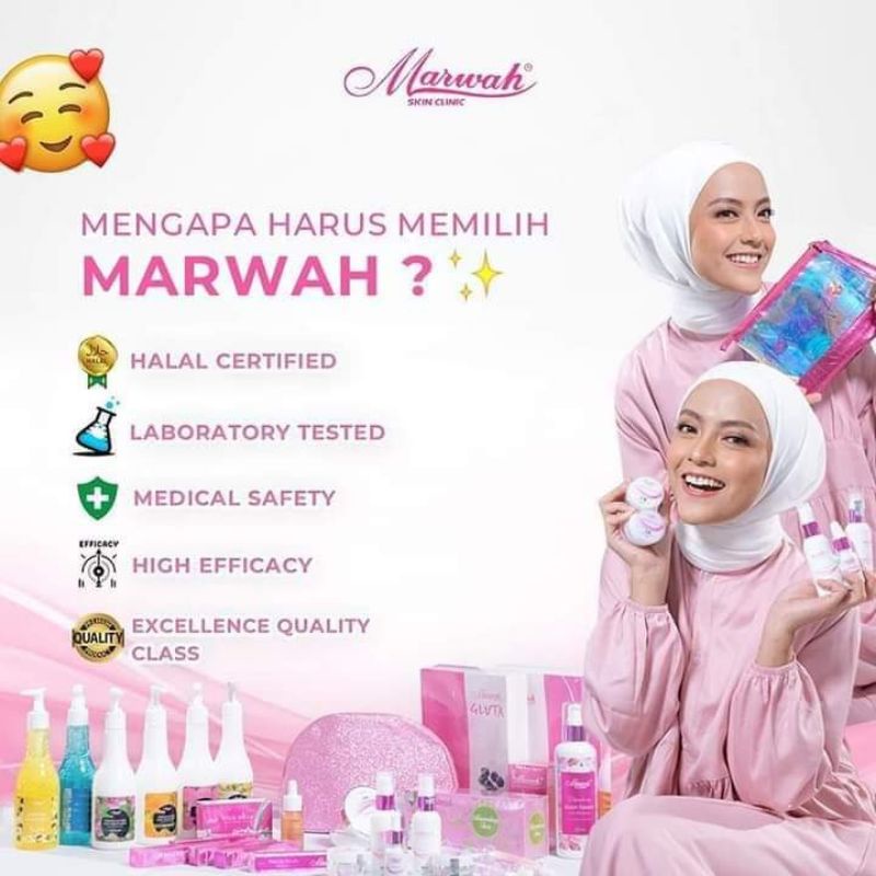 Marwah Baru Ecer || Paket || Bright / Aging / Acne / Platinum / Teatree / Spesial / Oily / Derma