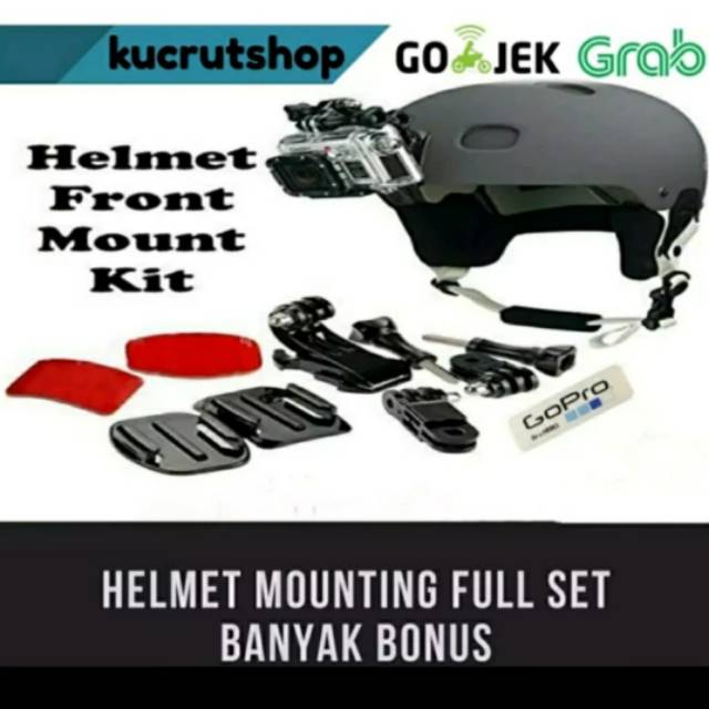 Termurah Helmet Front Mounting Cocok Buat Nge Vlog Mounting Helm For Xiaomi Yi Gopro Dan Action Cam