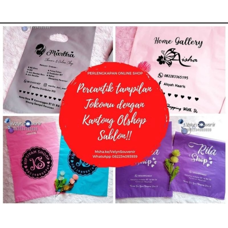 uk 30x40 Kresek Sablon Olshop Kantong Plastik Online Shop